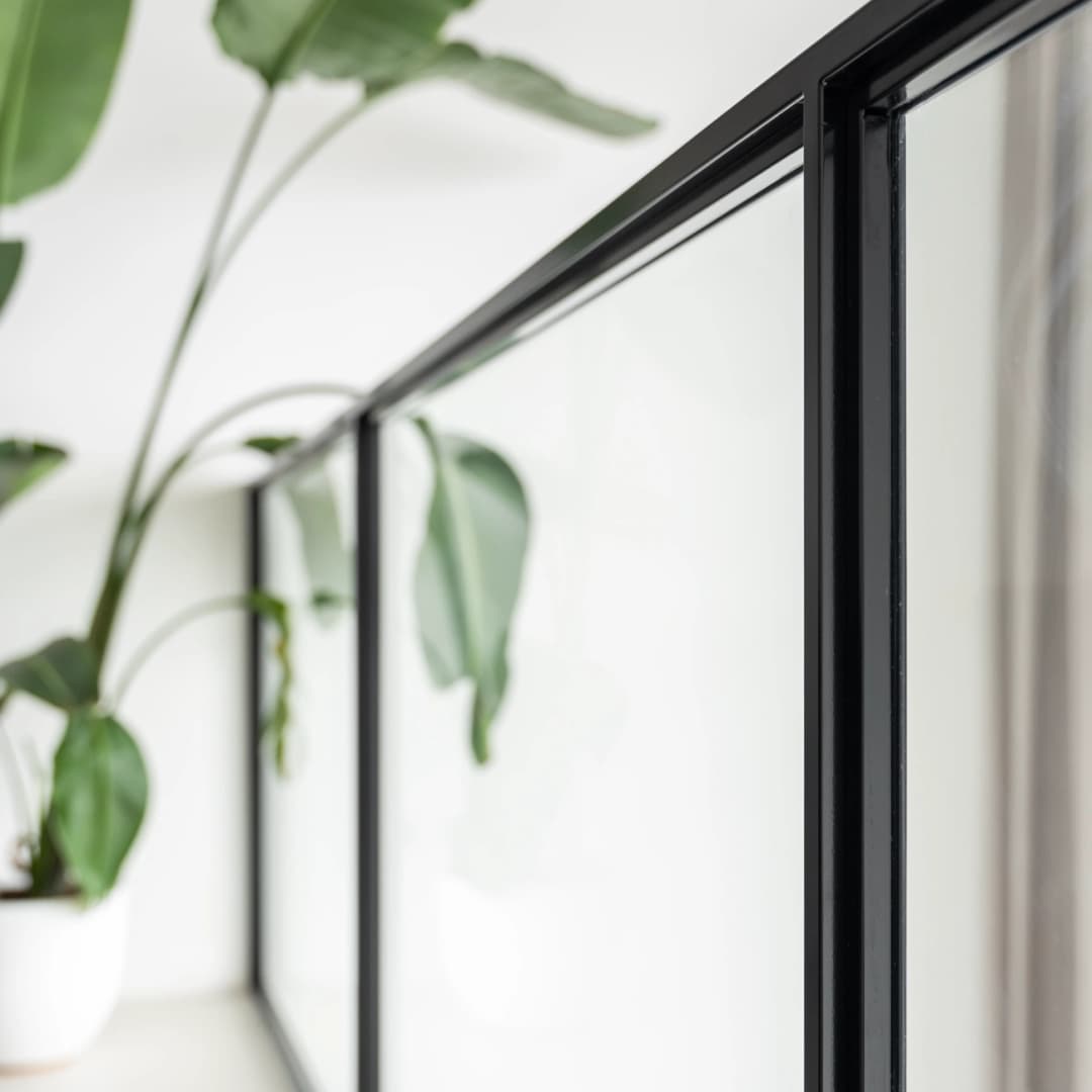 Stalen balustrade met glas