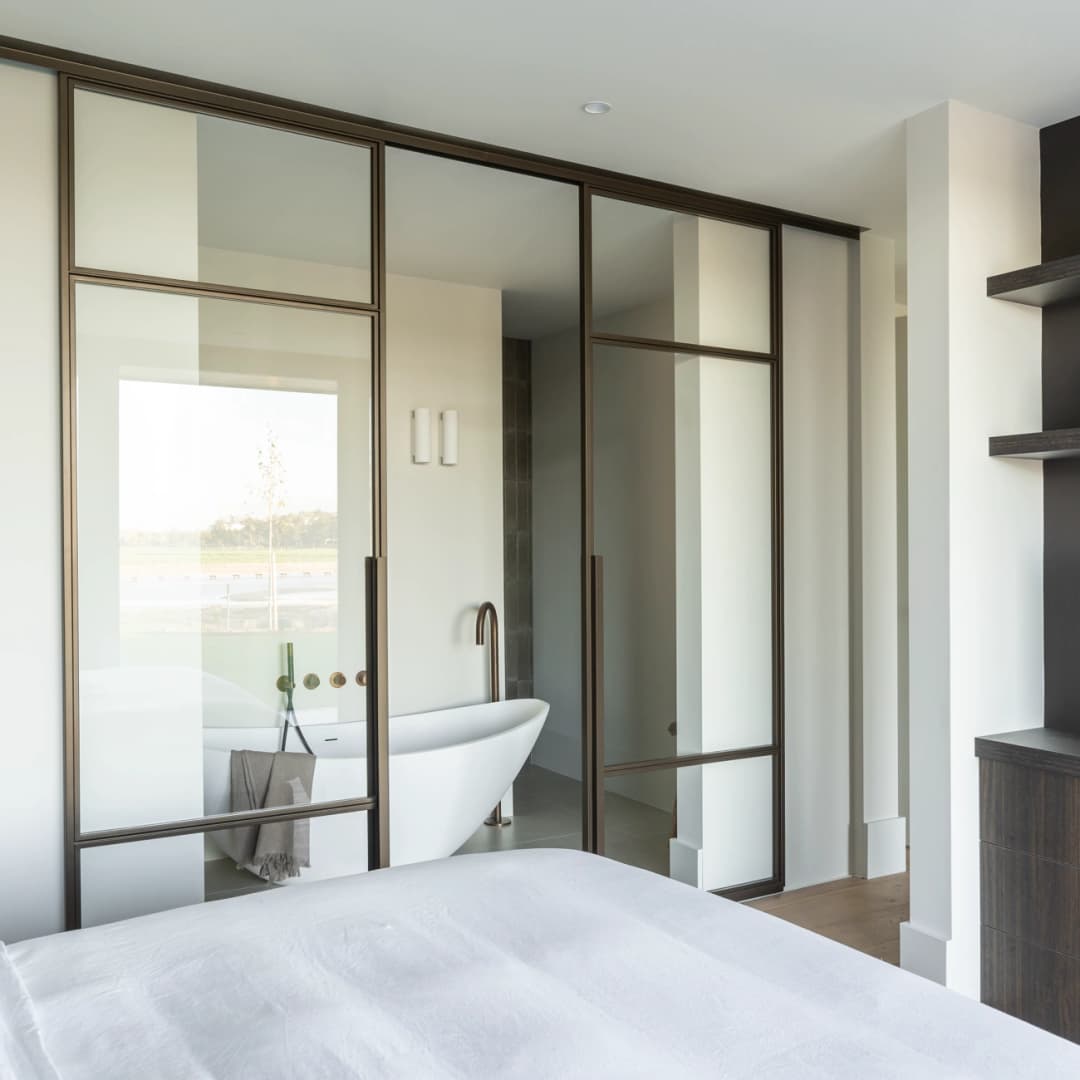 Dubbele stalen taatsdeur en schuifdeur